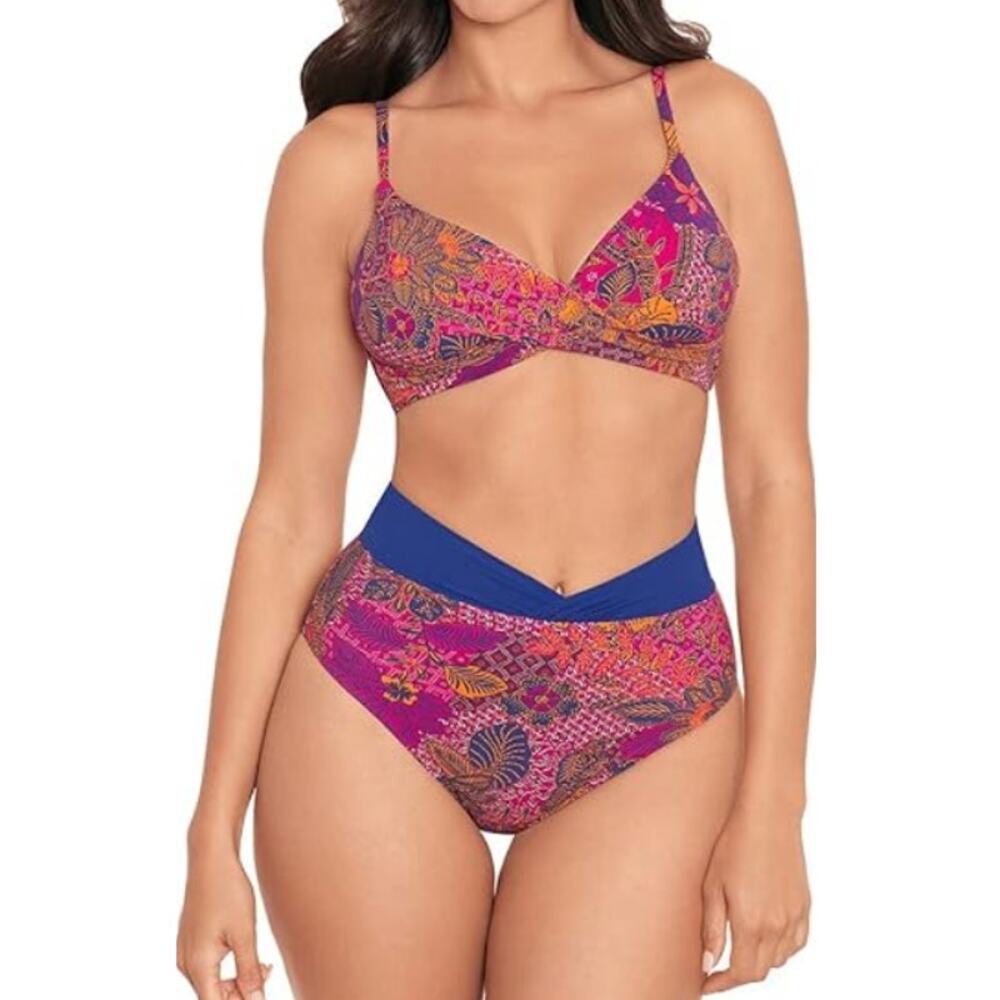 Skinny Dippers Women's Sunset Trixie Top and Mollie Pant Swimwear Set Size S